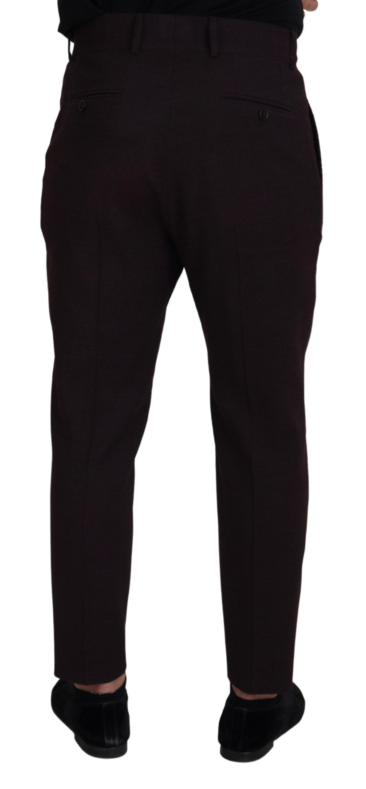 Pantalones elegantes de mezcla de algodón marrón
