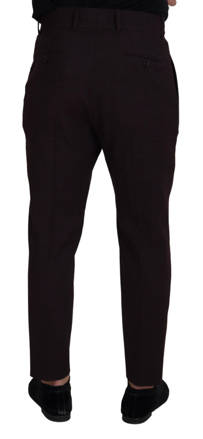 Pantalones elegantes de mezcla de algodón marrón