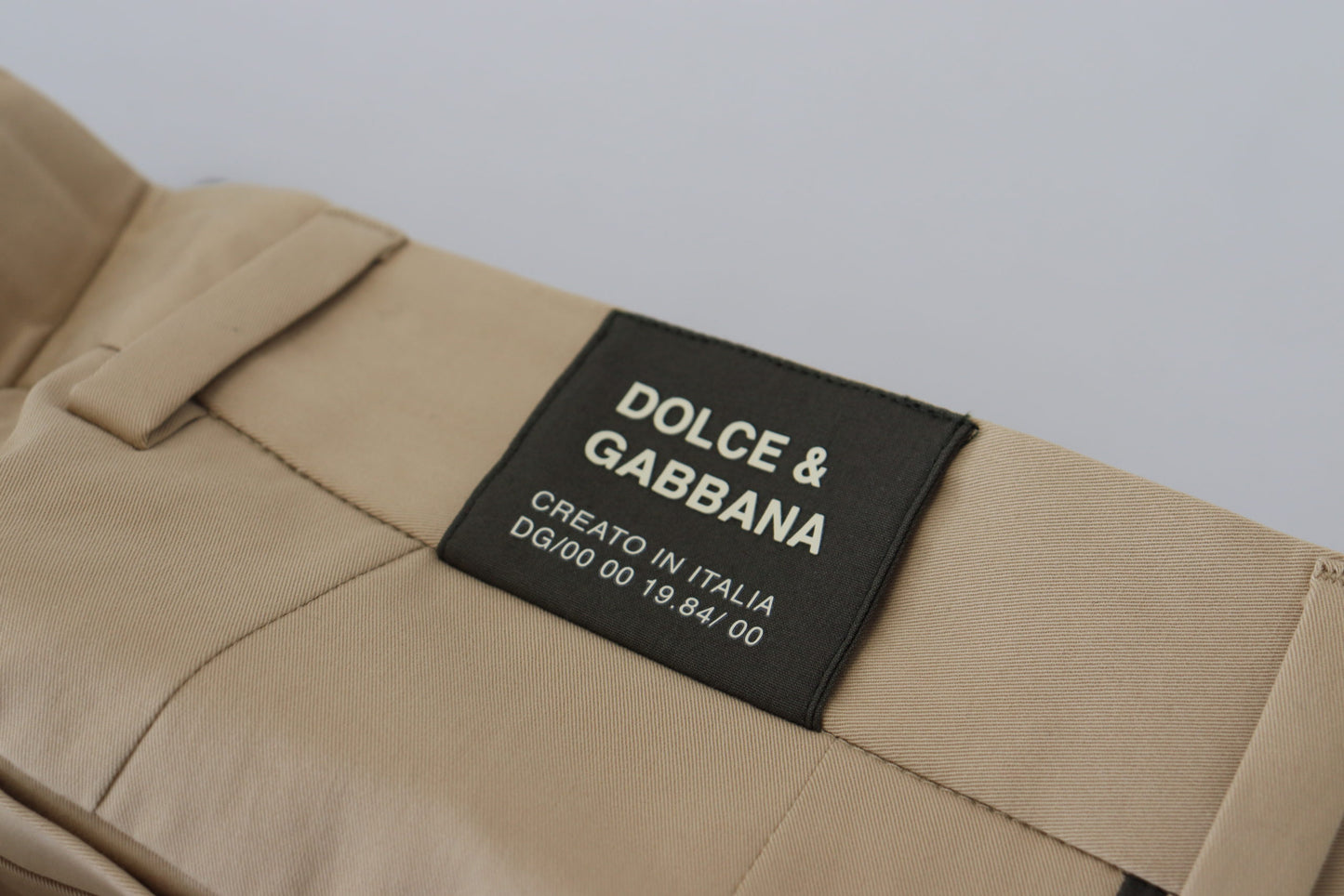 Elegantes pantalones elásticos de algodón bicolor