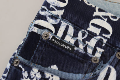 Pantalones vaqueros elegantes con estampado de corona