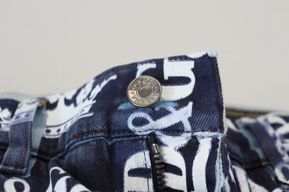 Pantalones vaqueros elegantes con estampado de corona
