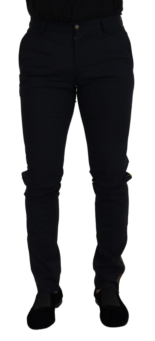 Pantalones elegantes de mezcla de lana negra