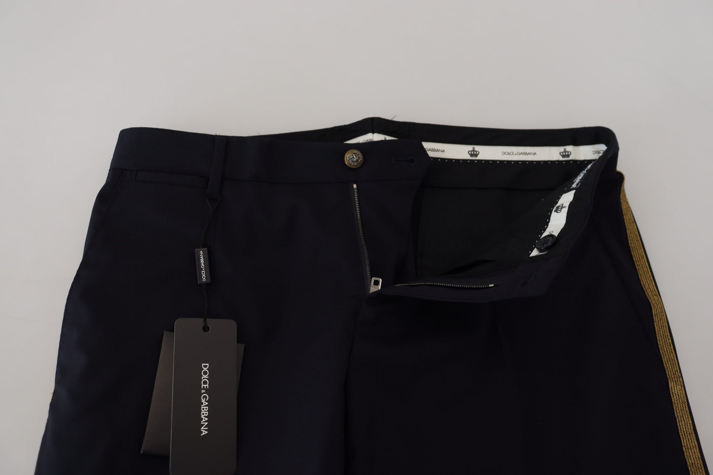 Pantalones elegantes de mezcla de lana negra