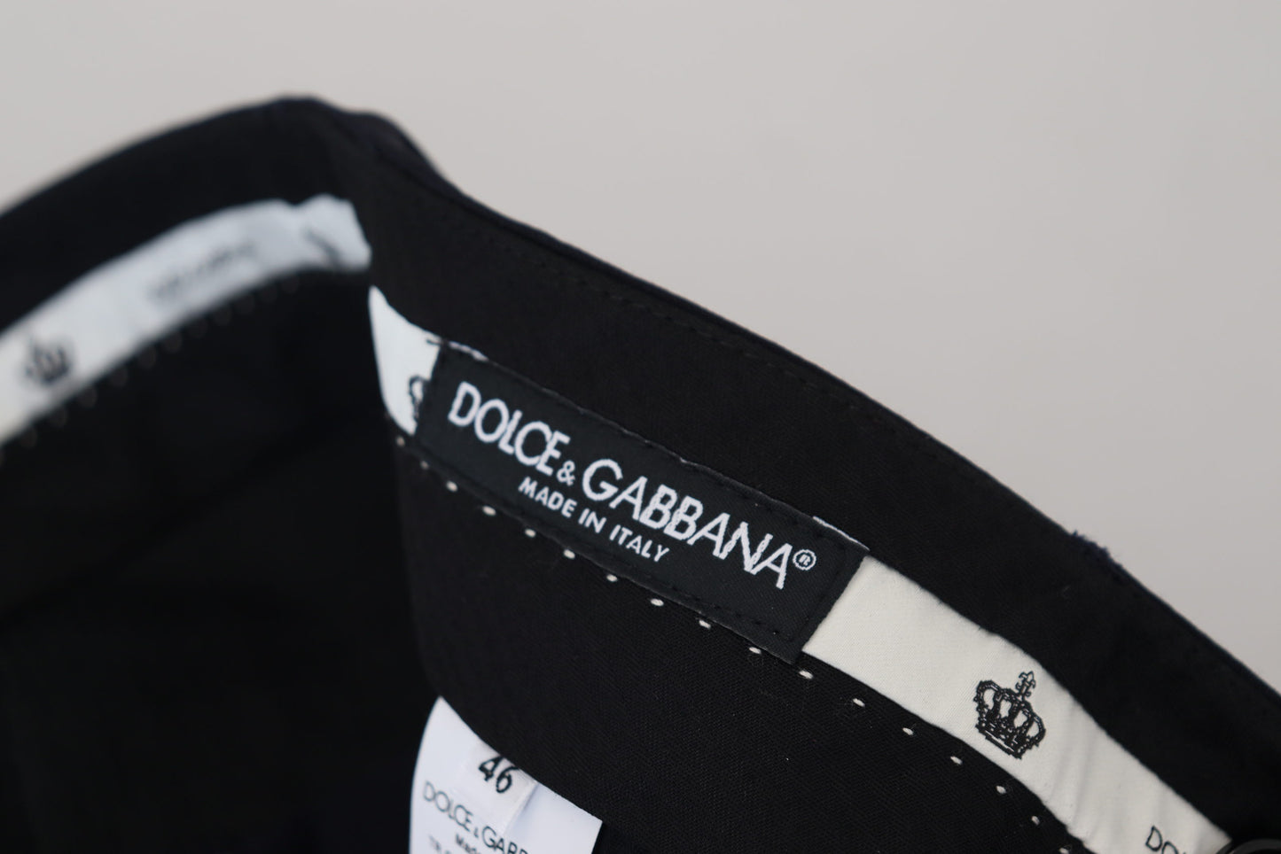 Pantalones elegantes de mezcla de lana negra