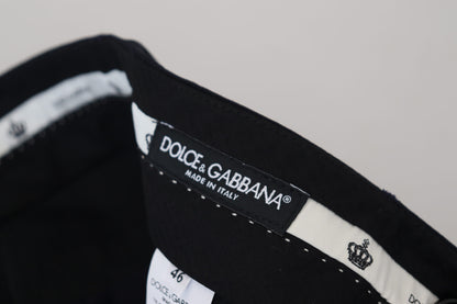 Pantalones elegantes de mezcla de lana negra