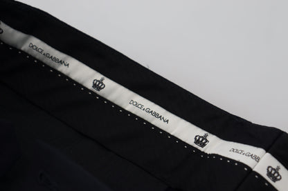 Pantalones elegantes de mezcla de lana negra