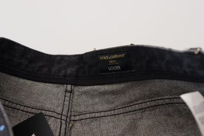 Elegantes pantalones vaqueros con estampado multicolor