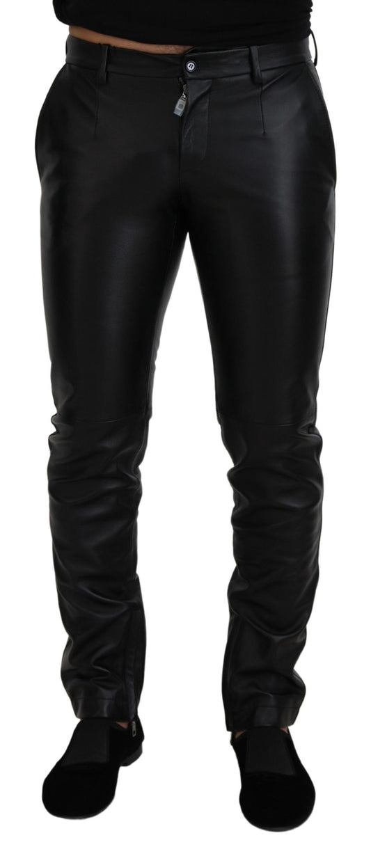 Elegante pantalón negro Agnello para hombre