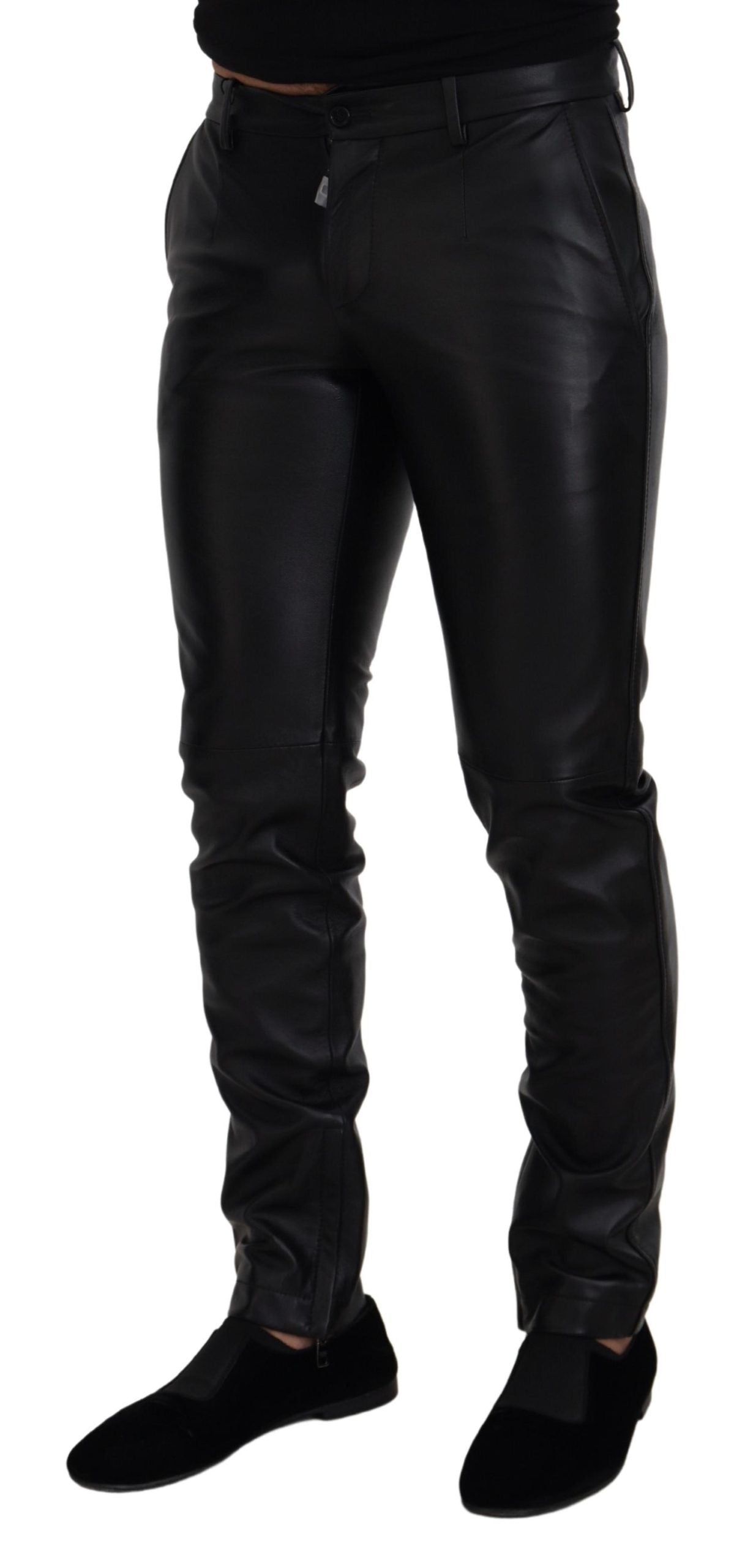 Elegante pantalón negro Agnello para hombre