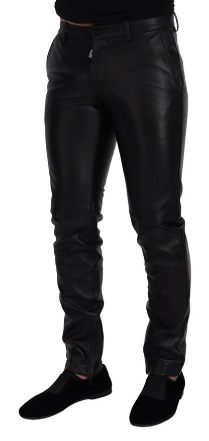 Elegante pantalón negro Agnello para hombre