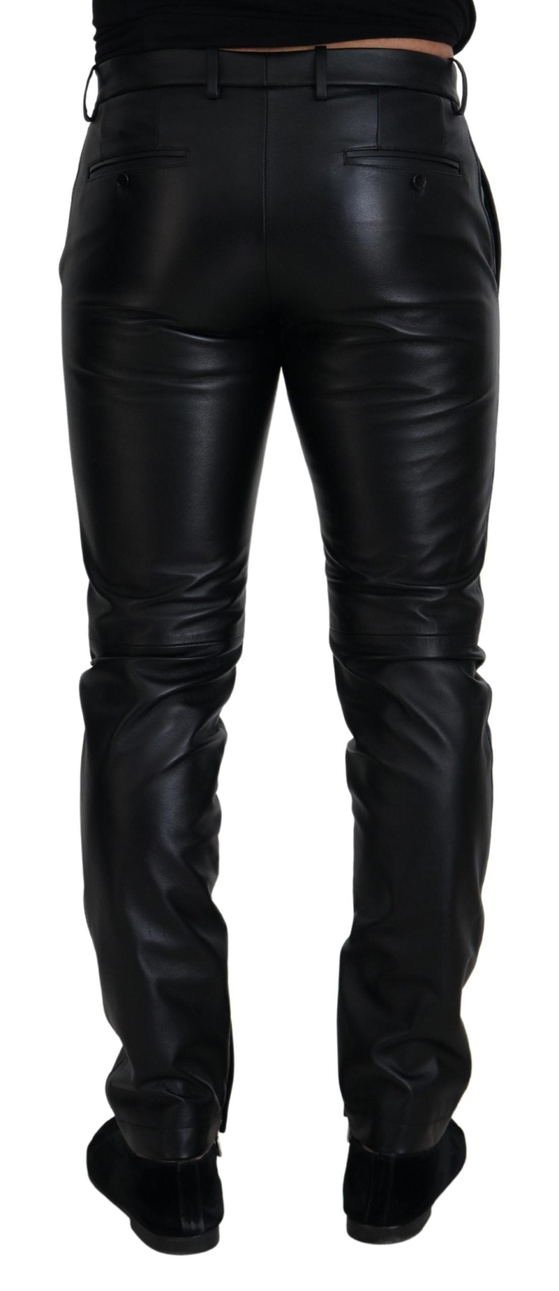 Elegante pantalón negro Agnello para hombre