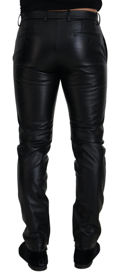 Elegante pantalón negro Agnello para hombre
