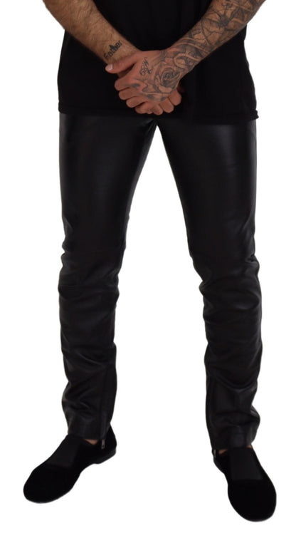 Elegante pantalón negro Agnello para hombre