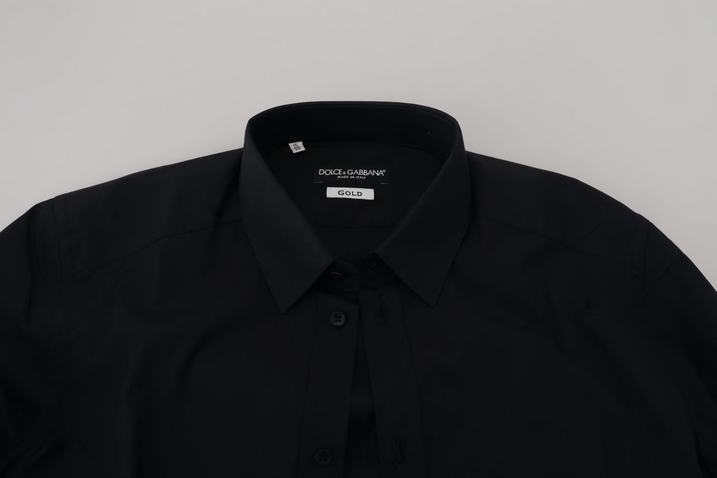 Camisa elegante de algodón negra
