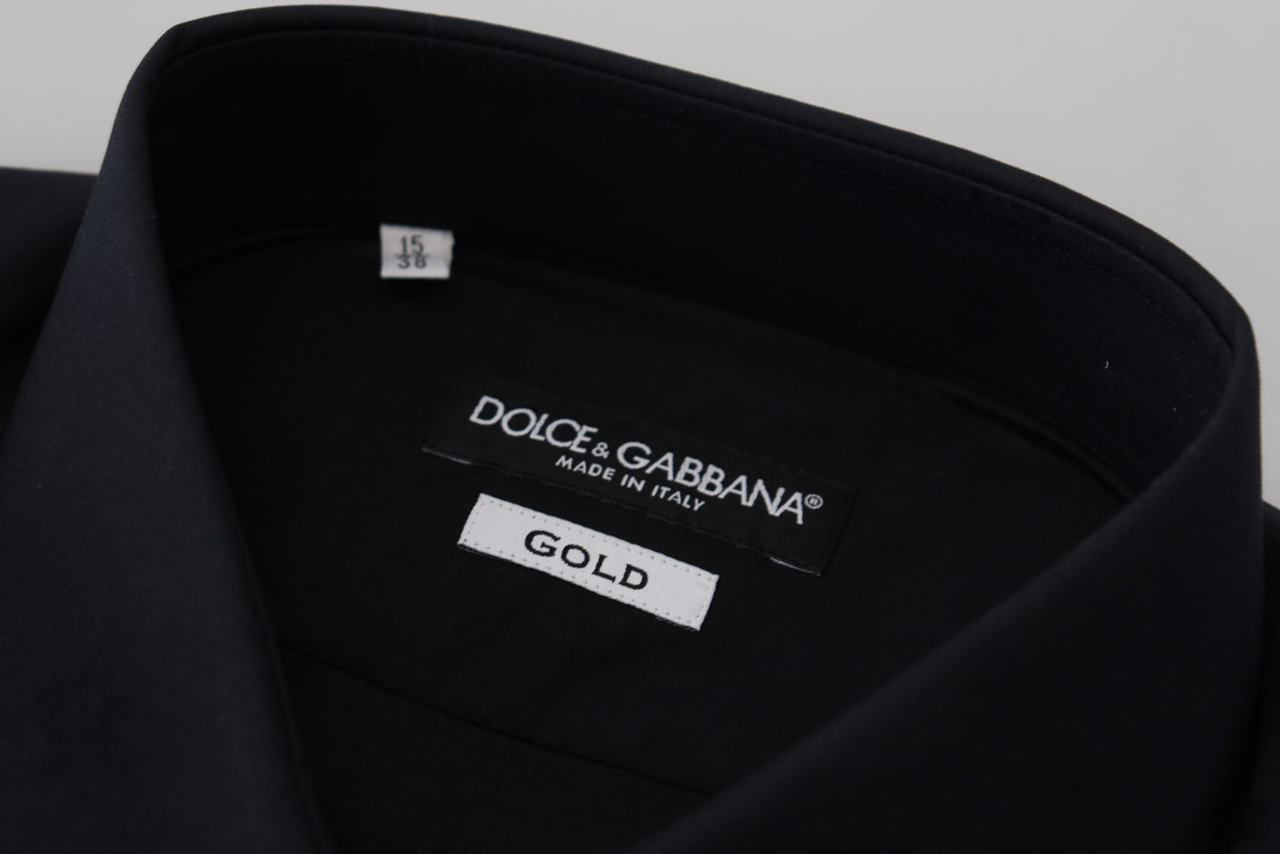 Camisa elegante de algodón negra