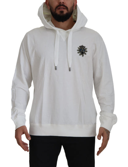 Impresionante suéter blanco con capucha