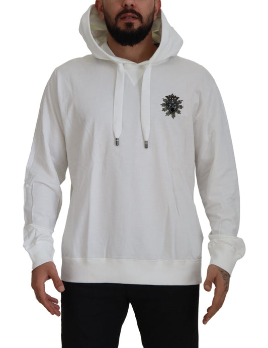 Impresionante suéter blanco con capucha