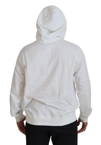 Impresionante suéter blanco con capucha
