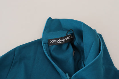 Suéter elegante de algodón azul