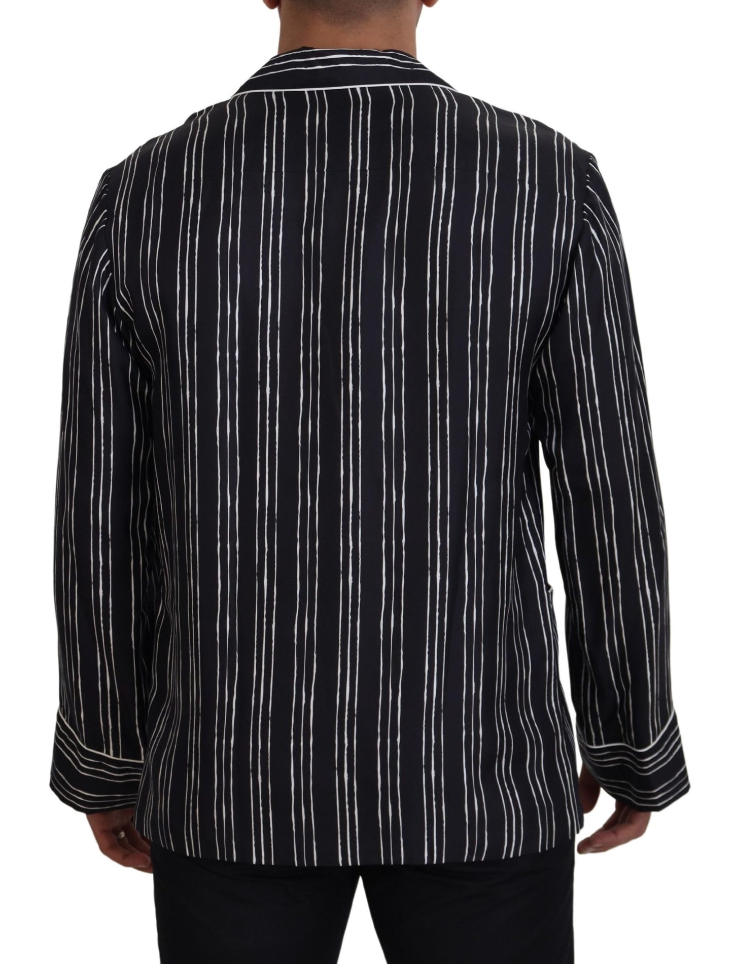 Chaqueta de pijama de seda elegante para estar en casa