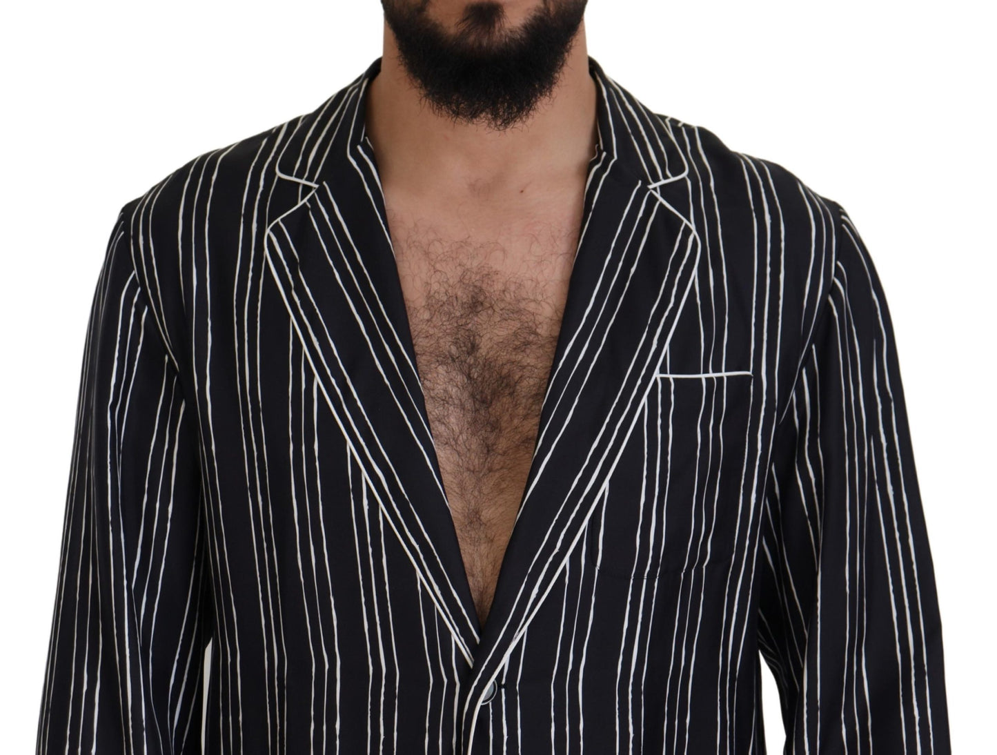 Chaqueta de pijama de seda elegante para estar en casa