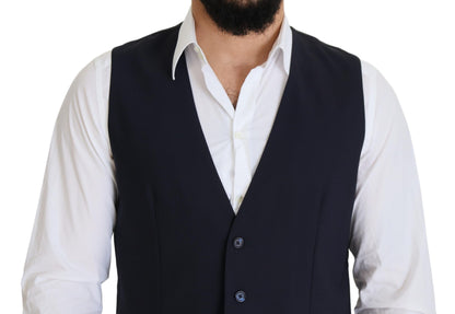 Elegante chaleco de vestir formal azul oscuro