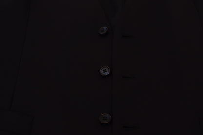 Elegante chaleco de vestir formal azul oscuro