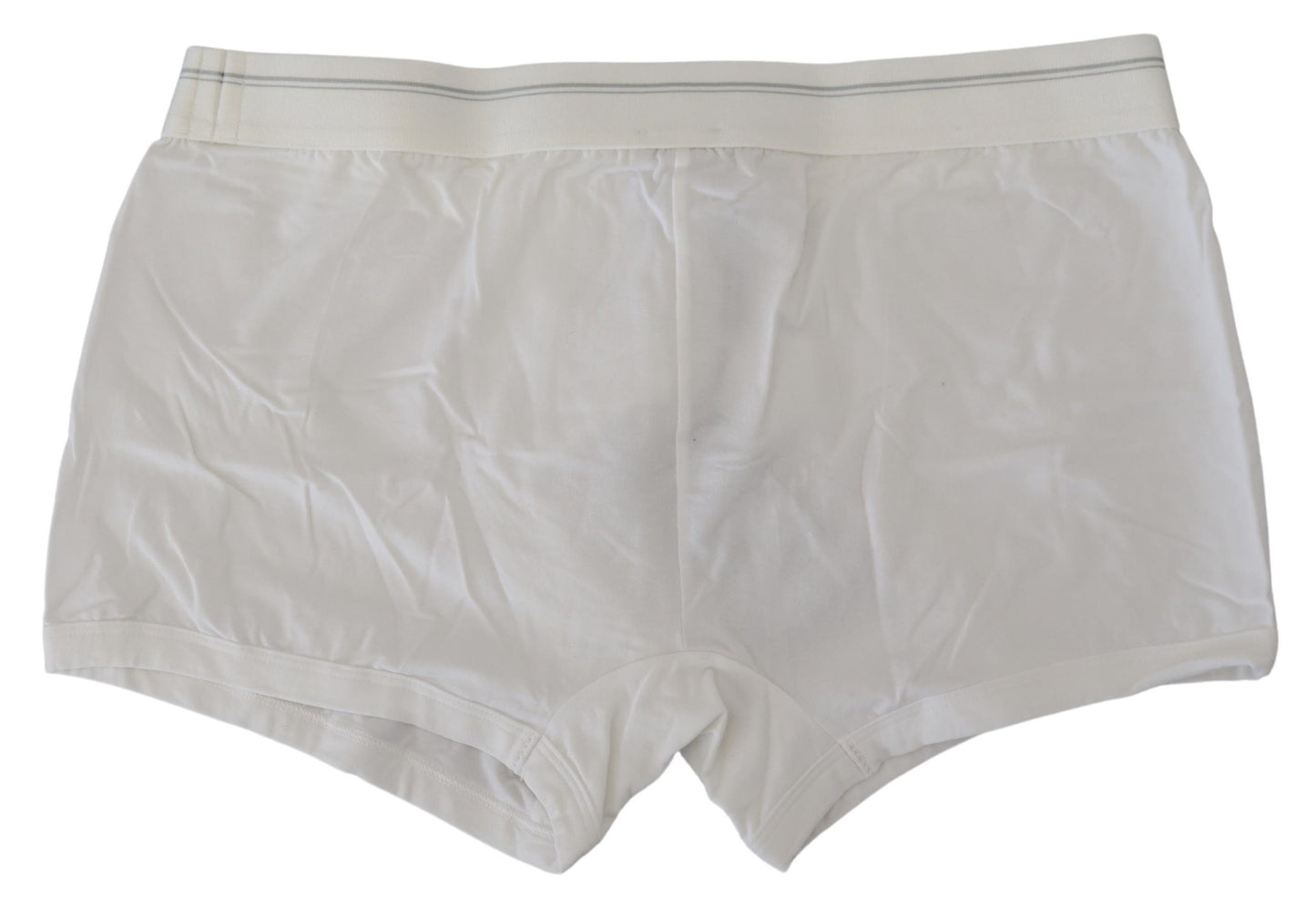 Elegantes calzoncillos tipo bóxer de mezcla de algodón blanco