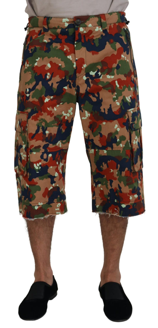 Shorts cargo multicolor de diseñador italiano