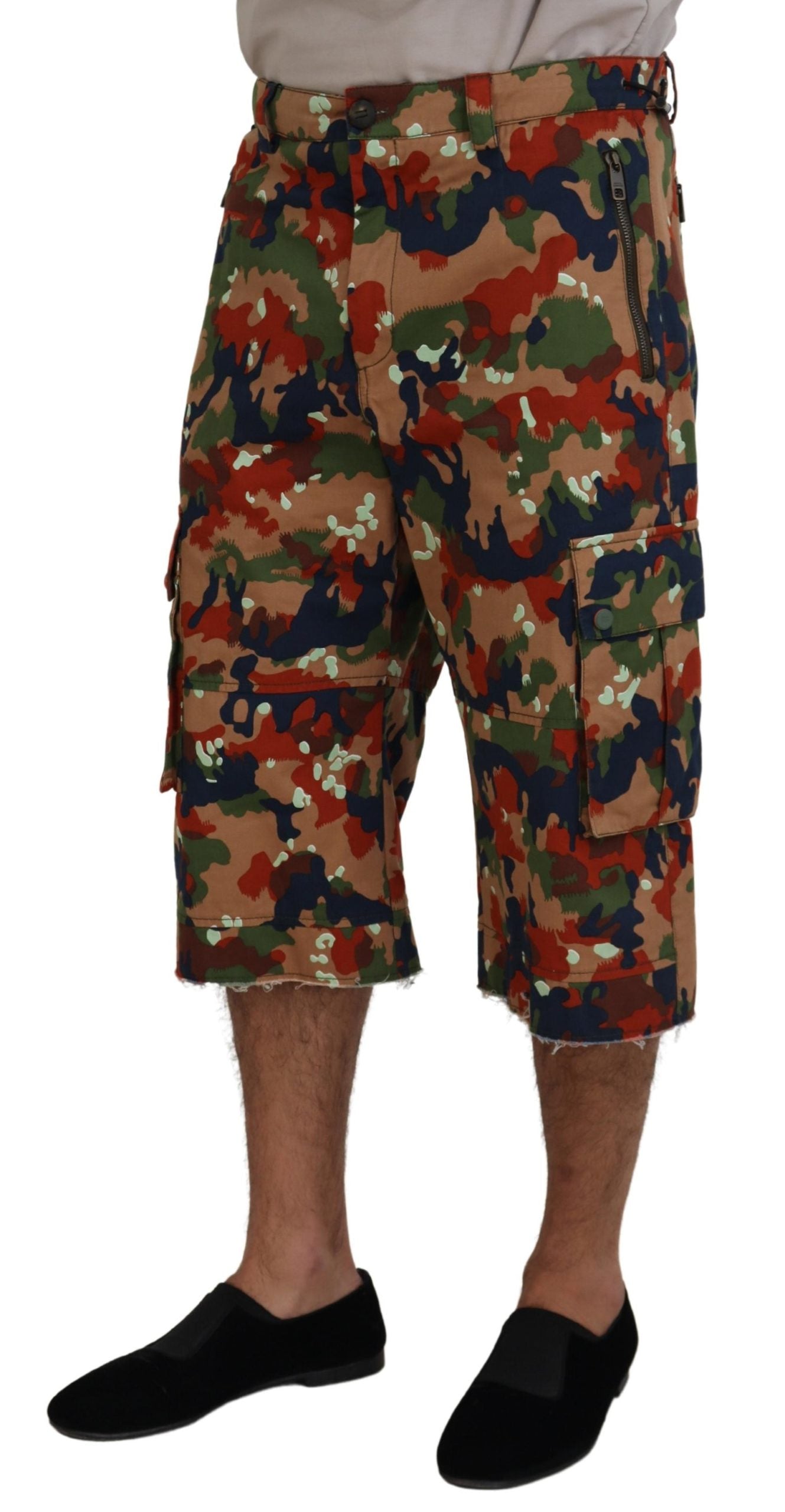 Shorts cargo multicolor de diseñador italiano