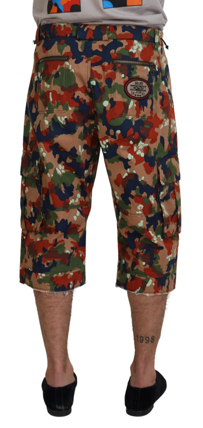 Shorts cargo multicolor de diseñador italiano