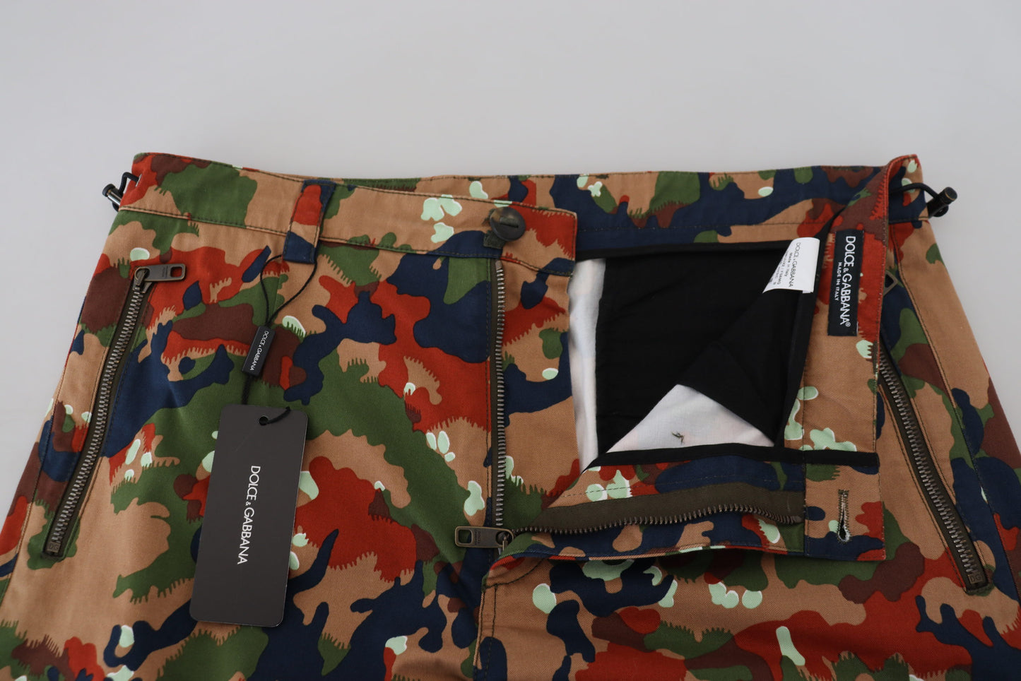 Shorts cargo multicolor de diseñador italiano