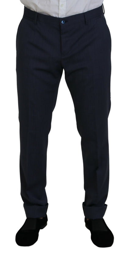 Elegante traje azul Martini de corte entallado para hombre