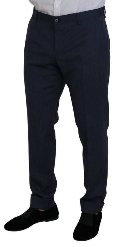 Elegante traje azul Martini de corte entallado para hombre