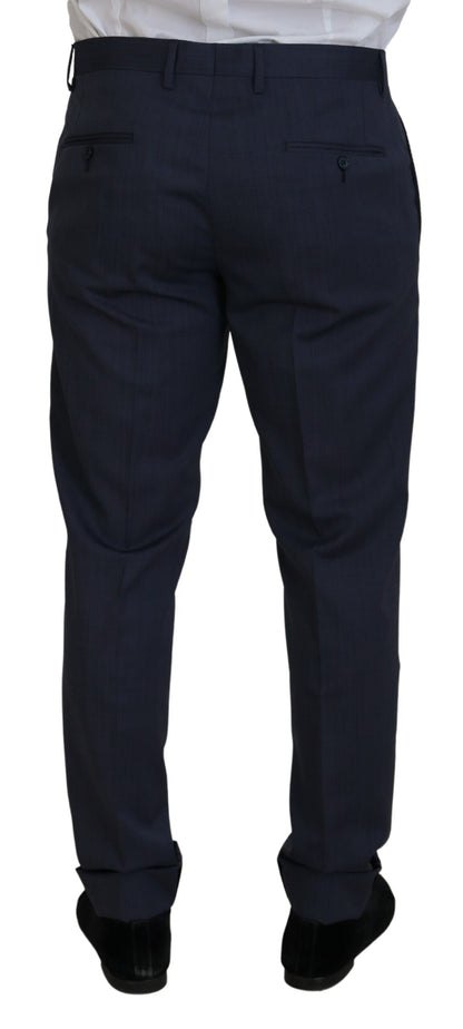 Elegante traje azul Martini de corte entallado para hombre
