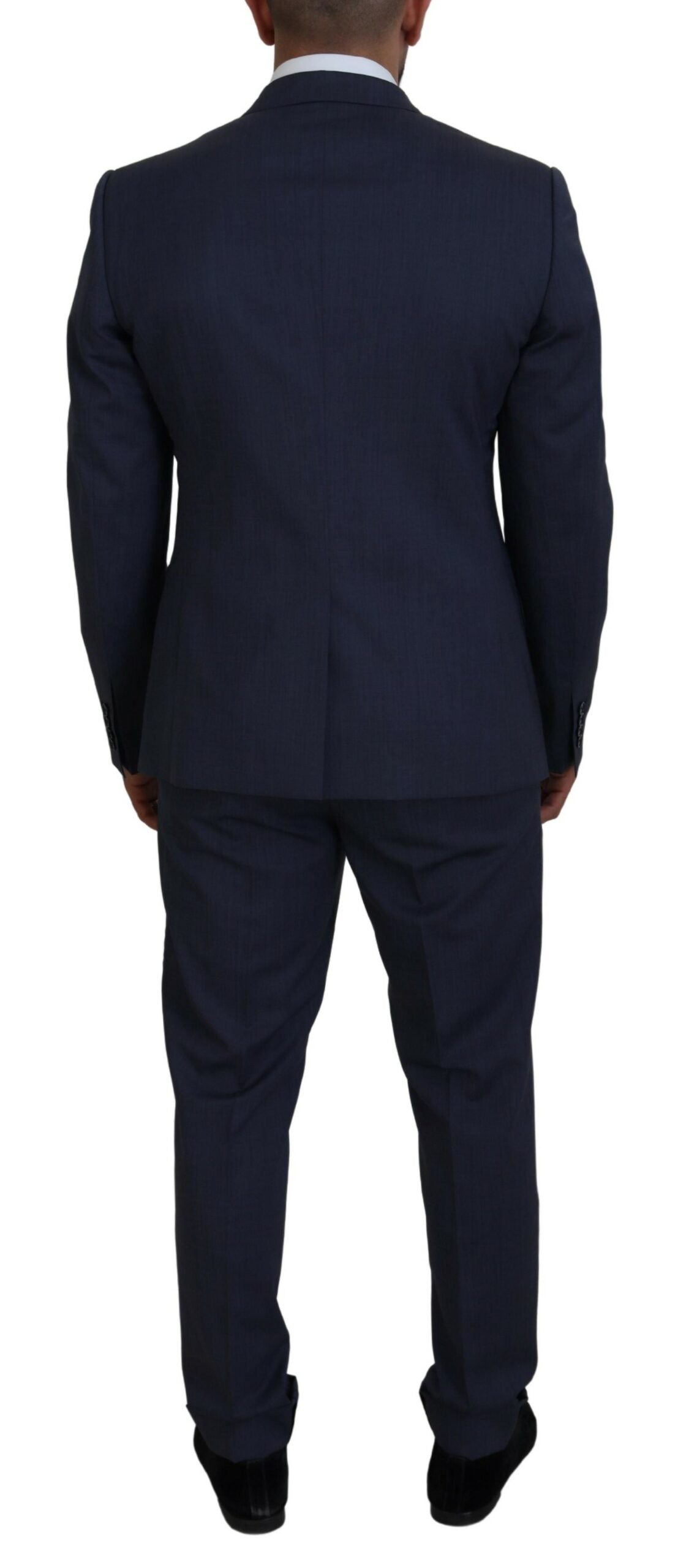 Elegante traje azul Martini de corte entallado para hombre