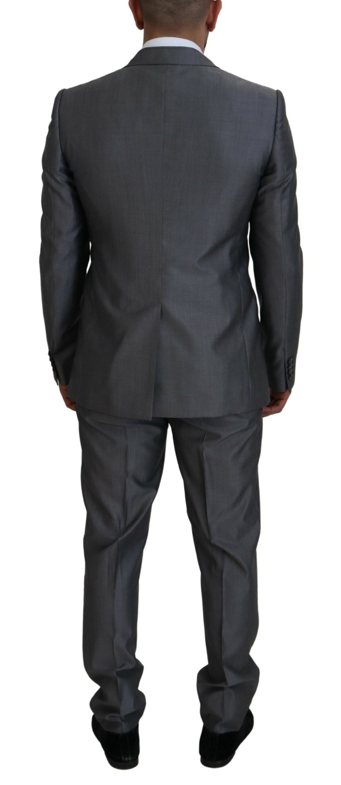 Elegante conjunto de traje Sicilia gris plata