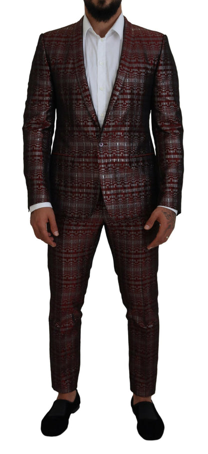 Traje de dos piezas Burdeos Fantasy Slim Fit