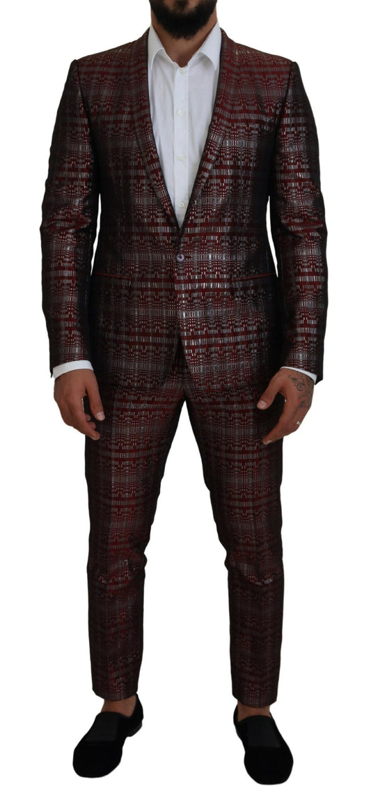 Traje de dos piezas Burdeos Fantasy Slim Fit