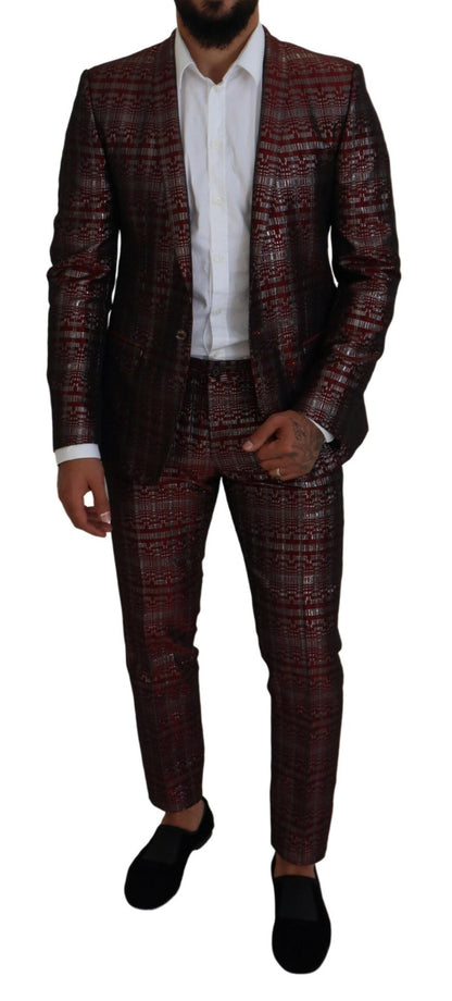 Traje de dos piezas Burdeos Fantasy Slim Fit