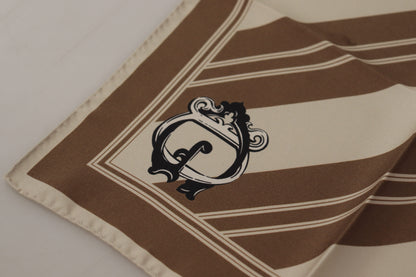 Elegante bufanda de seda a rayas para hombre