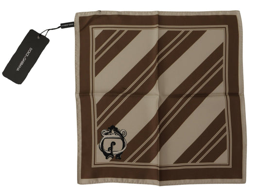 Elegante bufanda de seda a rayas para hombre