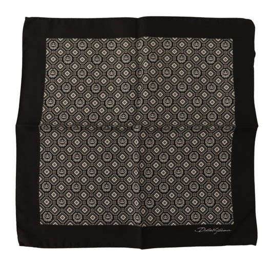 Elegante bufanda de seda negra para hombre