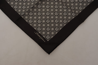 Elegante bufanda de seda negra para hombre
