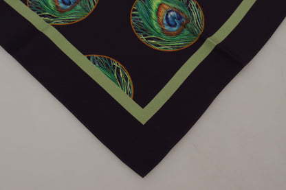 Elegante pañuelo cuadrado de seda