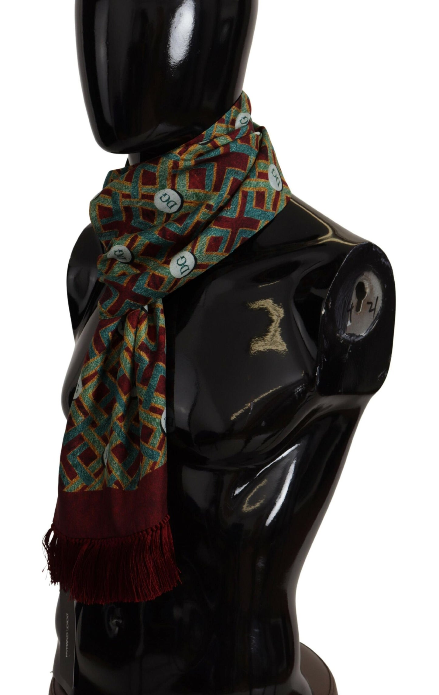 Elegante bufanda de seda multicolor para hombre