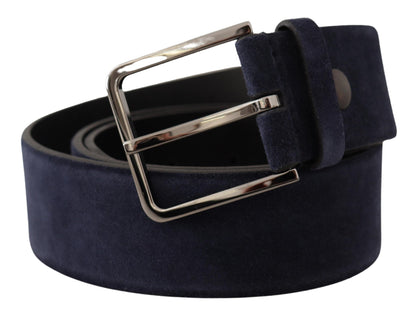 Cinturón de piel de terciopelo Navy Elegance