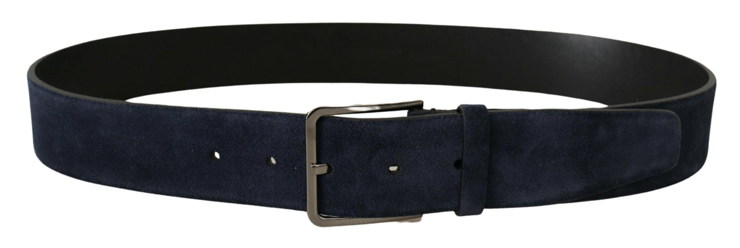 Cinturón de piel de terciopelo Navy Elegance