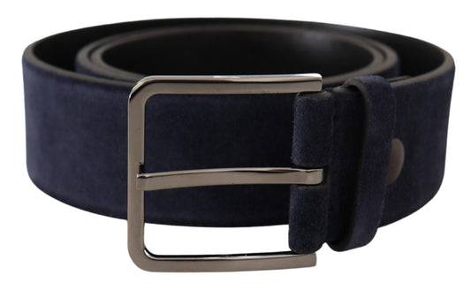 Cinturón de piel de terciopelo Navy Elegance