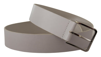 Elegante cinturón de piel Vitello blanco